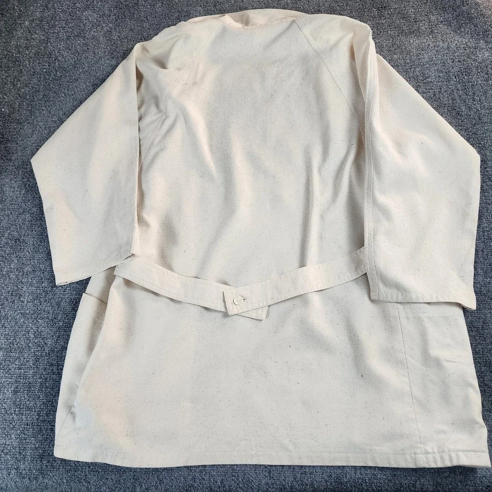 Vintage Naturelle George Georgiou Raw Silk Cardigan Cream‎ XS Coat Lagenlook